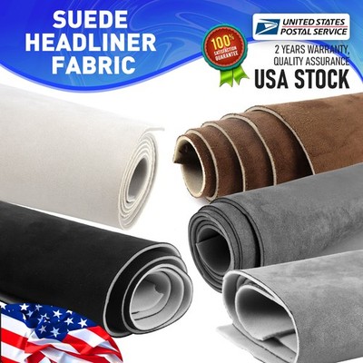 3mm Thick High quality Foam Backing Suede Headliner Fabric Roof Liner Repair new