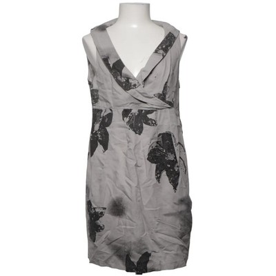 ACB, Kleid, Größe: 42, Grau/Schwarz, Baumwolle, Blumen, Damen #olu