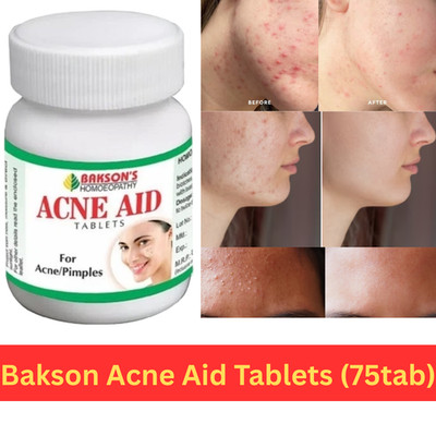 Bakson's tablets for face care removes acne & pimples and glow face 75 Tabs