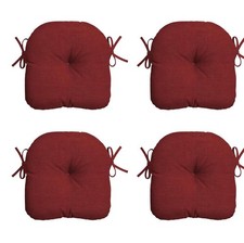 Set of 4 Arden Outdoor Tufted Bistro Seat Cushion, S,14.5 in x 15 in,