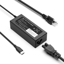 65W USB C Laptop Charger,Laptop Charger Type C,Chromebook no, Black