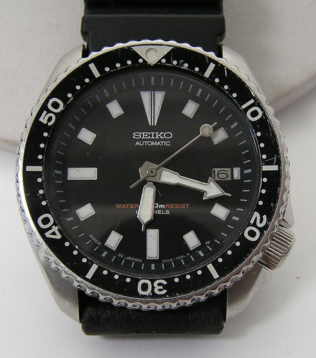 良品　SEIKO 7002-7001 自動巻き ダイバーズウォッチ Seiko Men's Black Watch - 7002-7001 for sale online | eBay