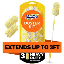 Swiffer Dusters with Extension Pole, Cleaning Kit includes 3ft Extendable Handle