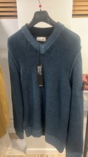 Stone Island Ribbed Wool Heavyweight In Blue Retail 750 One Of A kind Piece