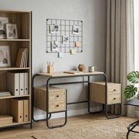 Schreibtisch Mit Stauraum Sonoma-Eiche 145 X 50 X 75 Cm