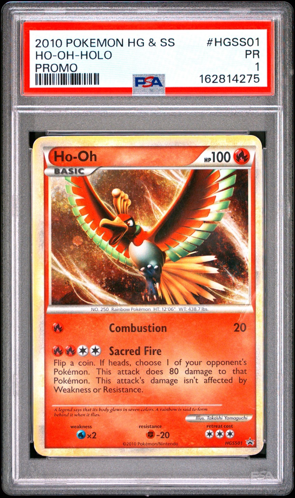 PSA 1 2010 Pokemon HG & SS Ho-Oh HGSS01 Black Star Promo Holo Foil Rare