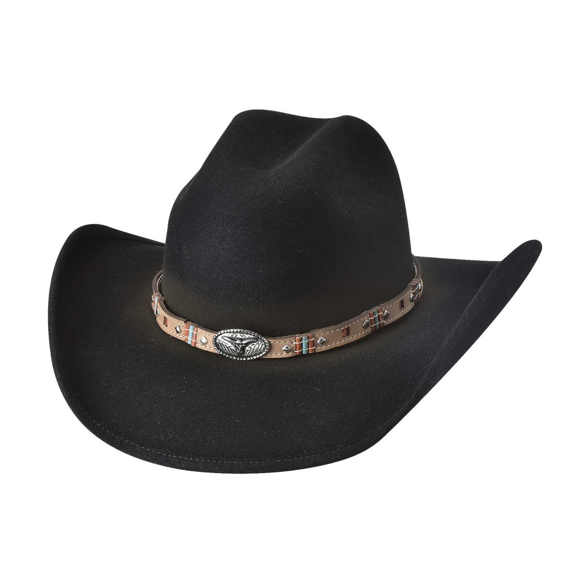 Bullhide OLD TOWN Black Wool Felt Cowboy Hat 4 display picture 2
