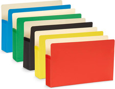 10 Expanding File Folders, Legal Size, 5.25" Expansion