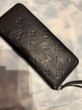 LOUIS VUITTON Monogram Empreinte Long Wallet Black