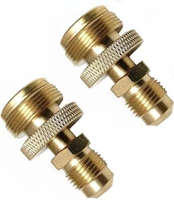 Acxico 2 pcs Grill Stove 1lb Propane Tank Regulator Adapter 3/8 inches 