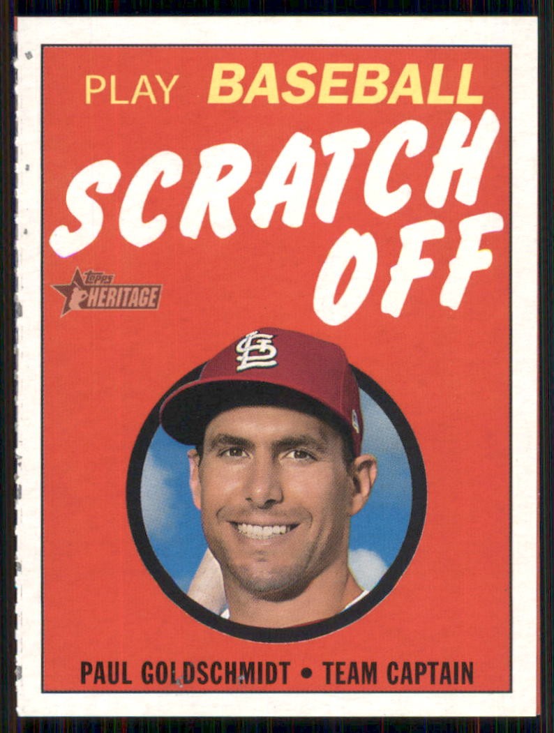 2020 Topps Heritage #7 Paul Goldschmidt 1971 Topps Baseball Scratch-Offs