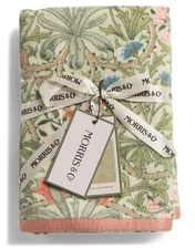 2 Morris & Co. (William Morris) Woodland Weeds Floral Velour HAND Towels NWT