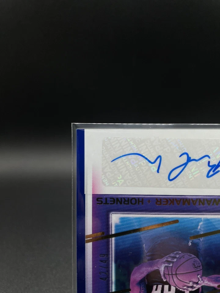 BRAD WANAMAKER 2020-21 Panini Recon Basketball BLUE FOIL SSP Auto Hornets /49 🔥 - Image 4 of 4