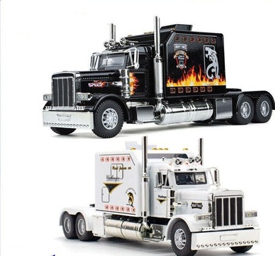 Peterbilt Heavy Truck 389 Diecast Modell Auto 1:24 mit Sound Light Spielzeug
