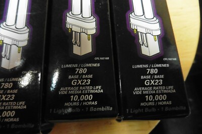 3 Bulb GX23 Twin tube 2700K Duracell Procell 10000hr 13W 780 lumen CFL10216B