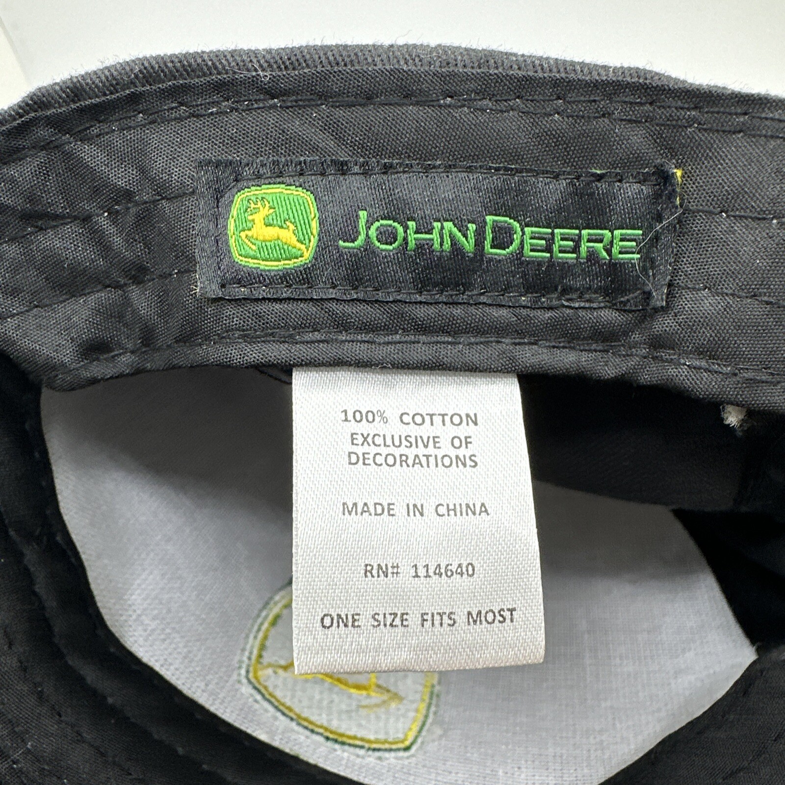 John Deere Hat Black Adjustable SnapBack - image 5
