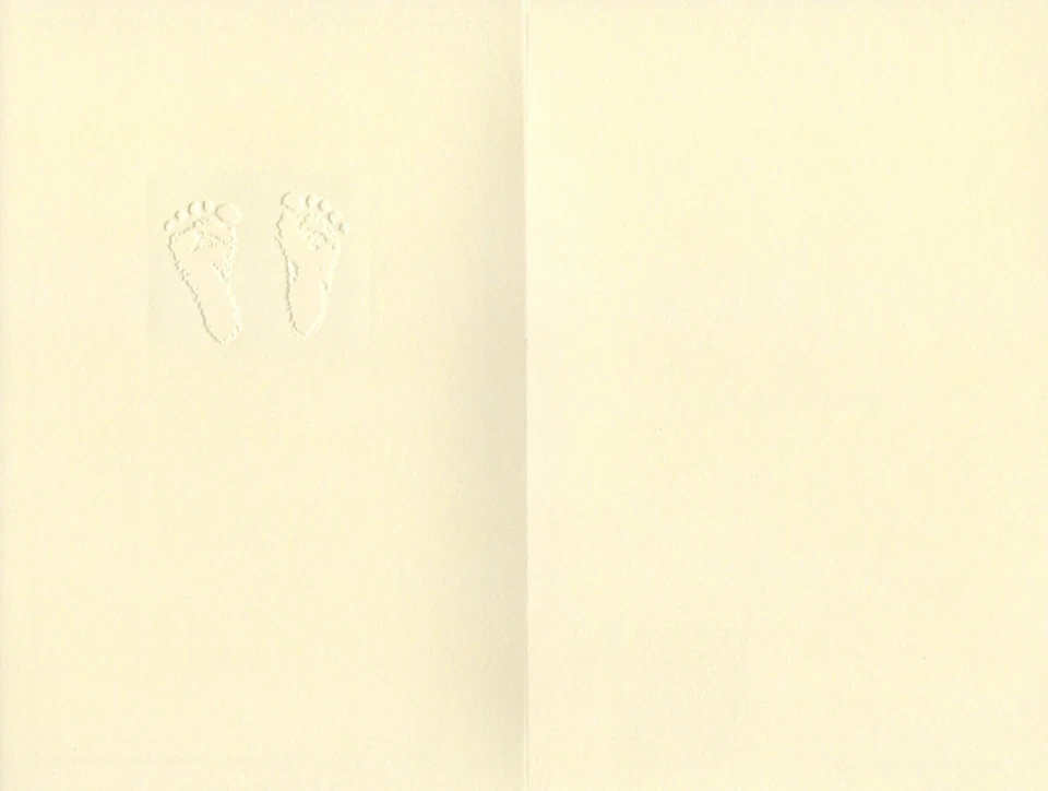 Simple NEW BABY Blank Card, Embossed Feet by American Greetings + Envelope - Image 2 of 4