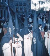 Vintage Stereo Realist Photo 3D Slide SPAIN Semana Santa Seville