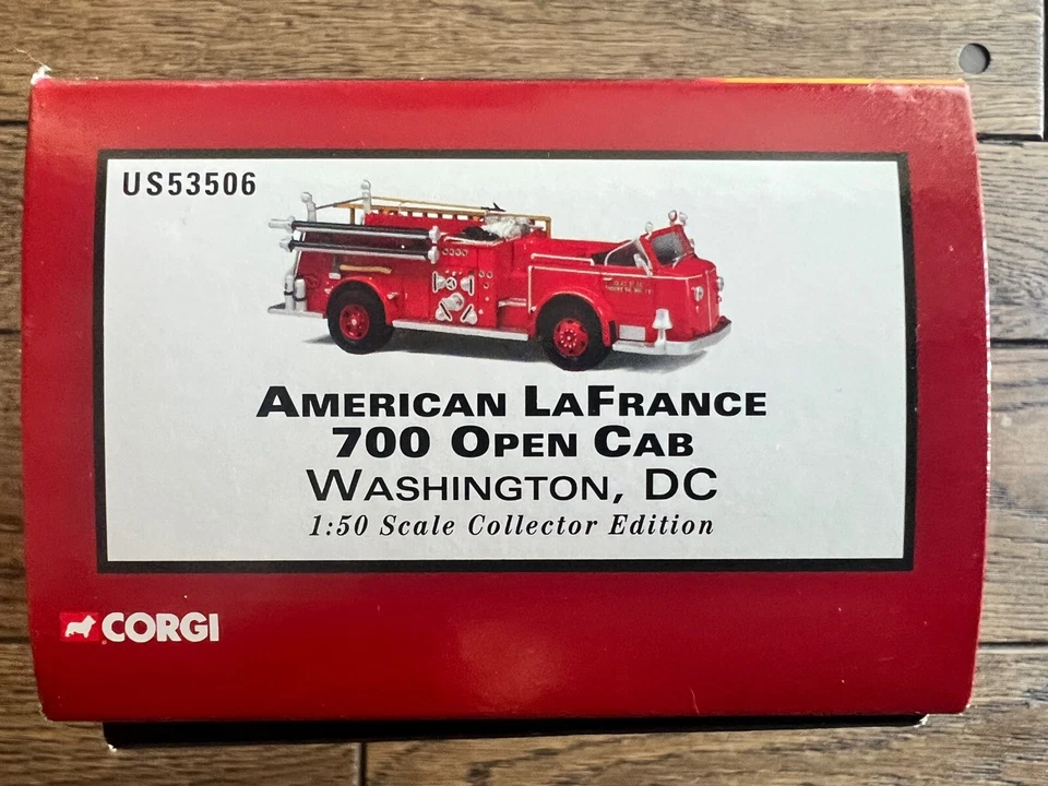 CORGI HEROES UNDER FIRE AMERICAN  LAFRANCE  700 OPEN CAB  WASHINGTON, DC  NEW - Image 2 of 4
