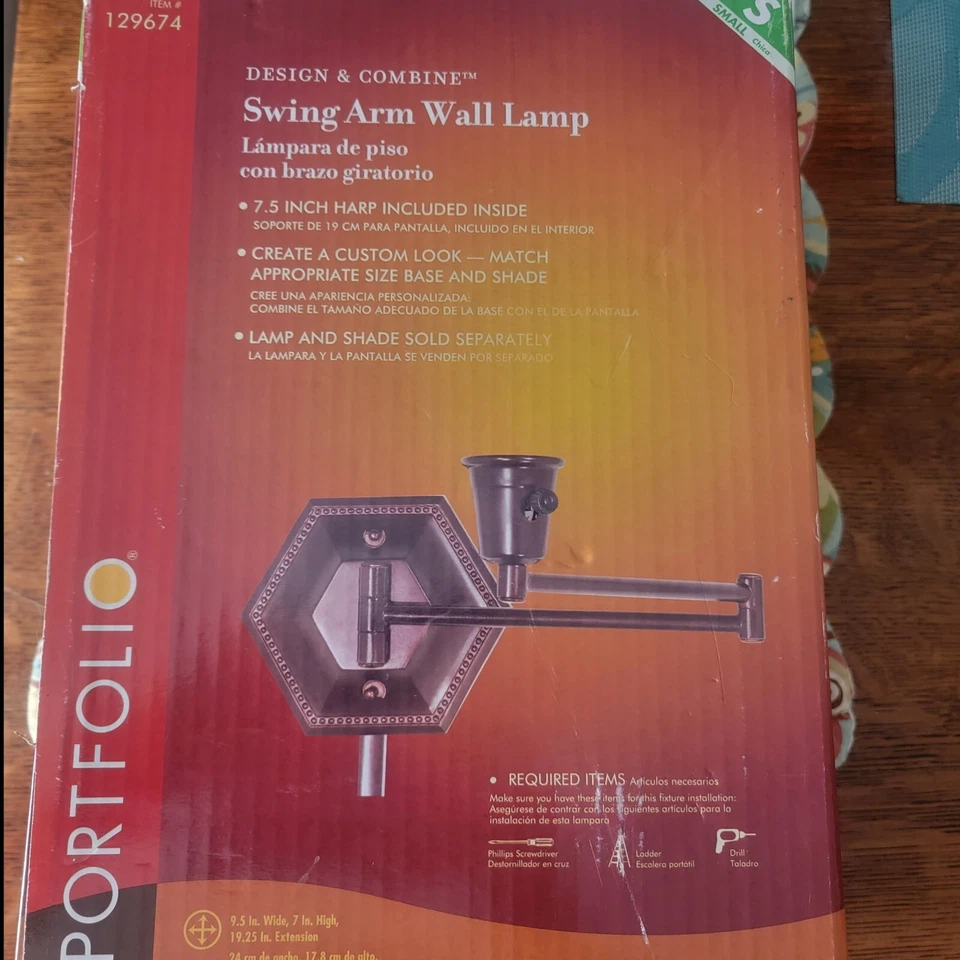 Lámpara de pared Portfolio brazo oscilante 129674  Foto 2 de 2