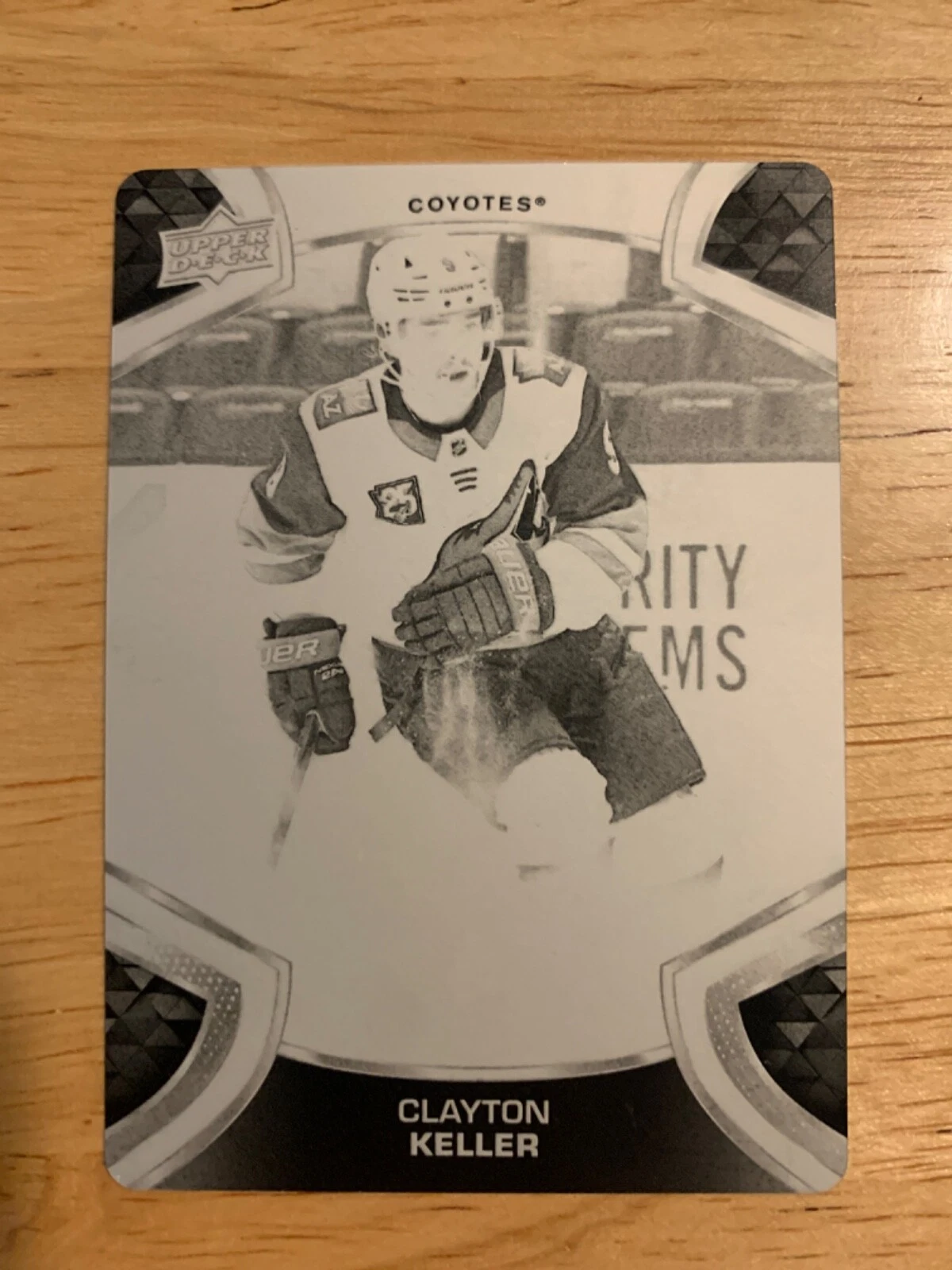 2021 Upper Deck MVP Printing Plate Black #9 Clayton Keller Coyotes 1/1
