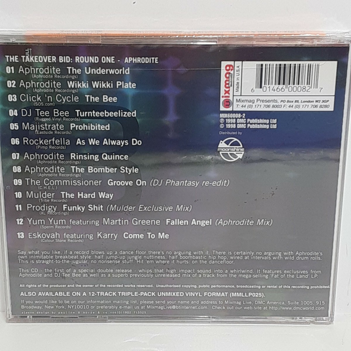 Takeover Bid: Round One by Aphrodite (CD, Sep-1998, Moonshine