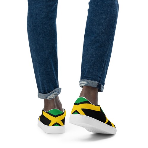 Jamaica Flag Jamaican Caribbean Carnival Men’s slip-on canvas shoes - Picture 3 of 35
