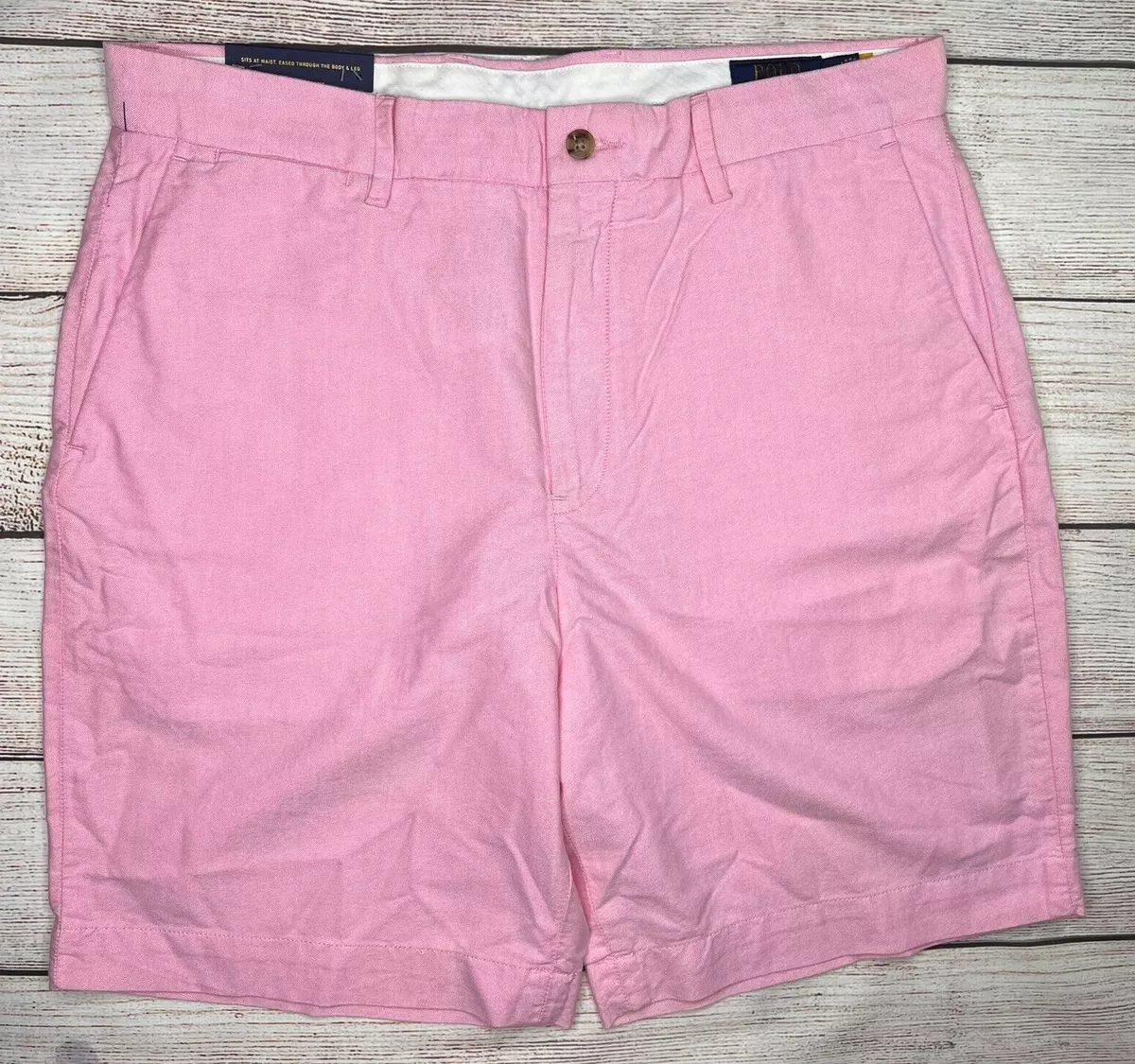 NWT POLO RALPH LAUREN Men s Chino Shorts Pink Stretch Classic Fit