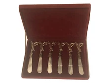 Reindeer Butter Cheese Spreaders Silver-Plated Knives Set of 6 Vintage Nordstrom