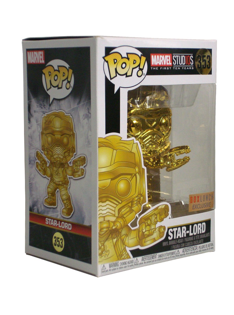 Funko Pop Star-Lord Gold Chrome Marvel Studios Vinyl Figure #353