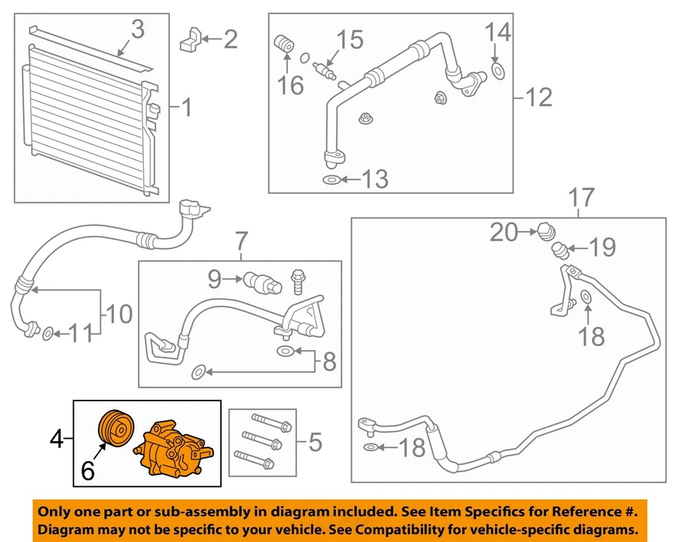 Compresor de aire acondicionado usado para: Chevrolet Captiva Sport 2012 2,4 grado A Foto 3 de 4