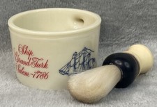 Vintage Old Spice Shaving Mug Ship Grand Turk Salem 1786 Lord Chesterfield Brush