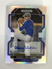 2022 Panini Prizm Draft Picks #PDP91 Henry Williams Base Autographs Silver