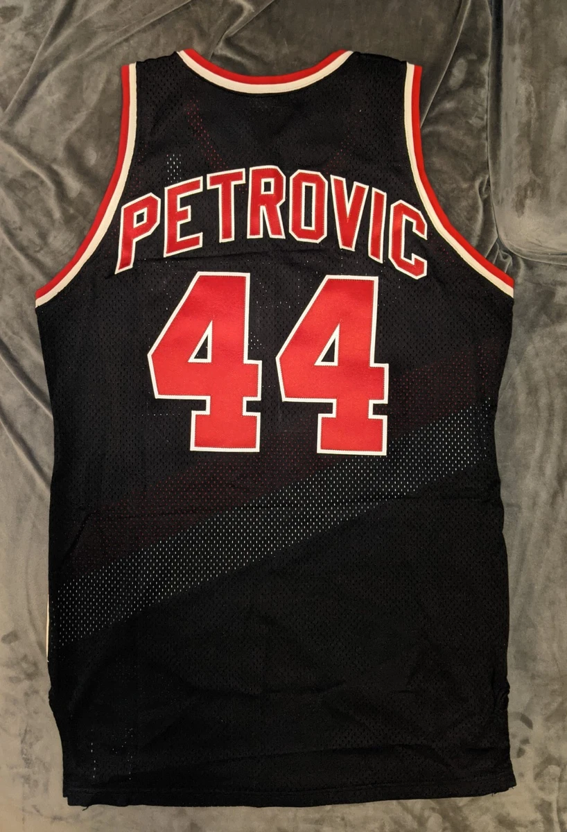 DRAZEN PETROVIC Sand Knit AUTHENTIC Portland Trail Blazers Jersey