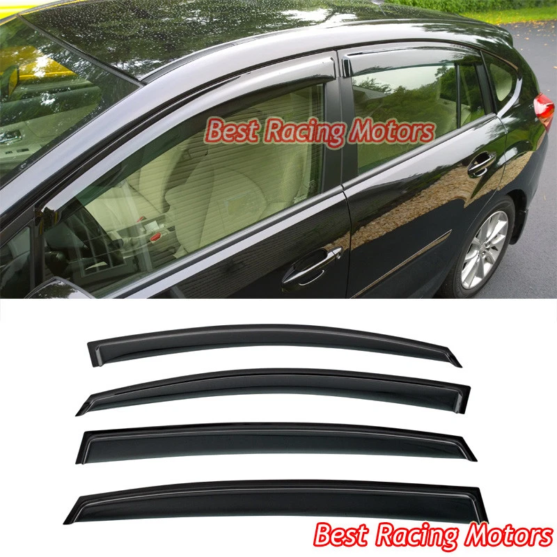 Protector De Capó (deflector De Insectos) Para Subaru Impreza 2012-2016 - Negro Brillante De Acrílico - Fácil Instalación