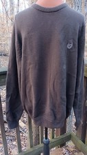 NWT 'Chaps' Brown 100 Cotton Pullover Sweater, Men's Large, Chest 38"