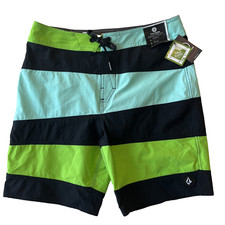 Volcom Board Shorts Swim Boy's Size 30 20 Marine Time Mod Liberator
