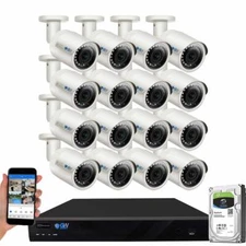16 Channel 4K NVR 16 5MP 1920P PoE IP Camera Microphone Outdoor Security System