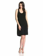 CALVIN KLEIN WOMEN'S HIGH/LOW DRESS, BLACK, SMALL