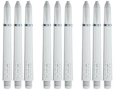 3 New Sets Winmau Pro Force Medium Dart Shafts - Ships w/ Tracking - White