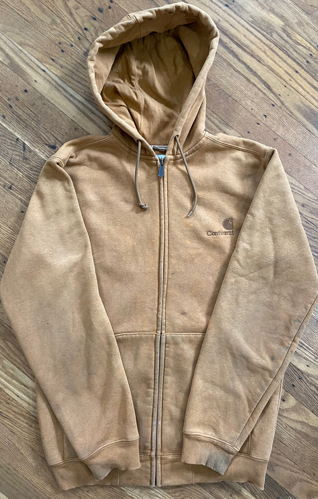 Carhartt Sweat Full Zip Hoodie Men's XL cotton Charcoal Vintage Second Hand