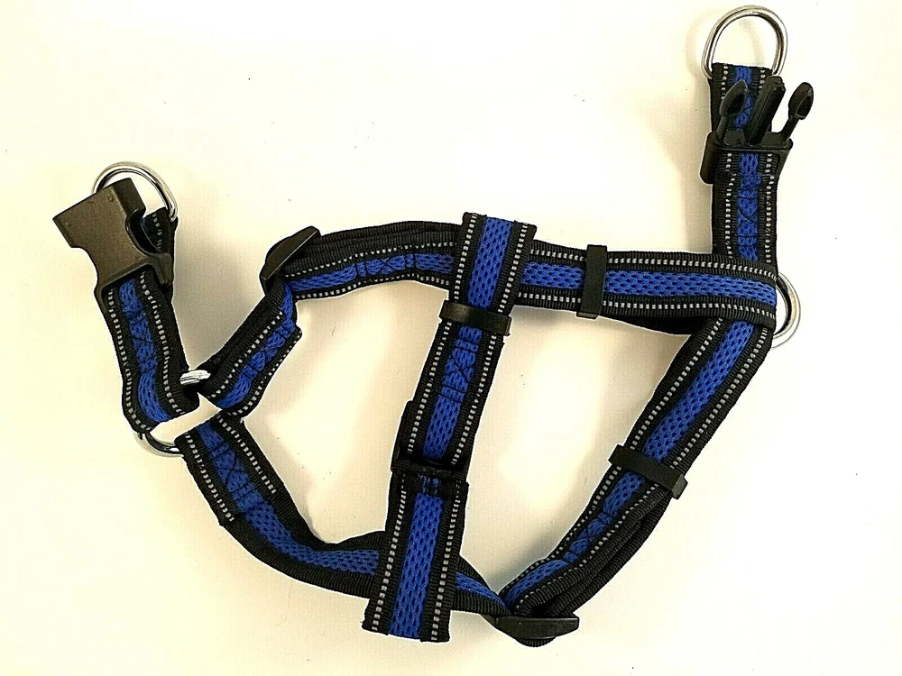 Dog Harness No Pull Size Small Step In ~ Thin Blue Line ~ Adjustable Strap Walk
