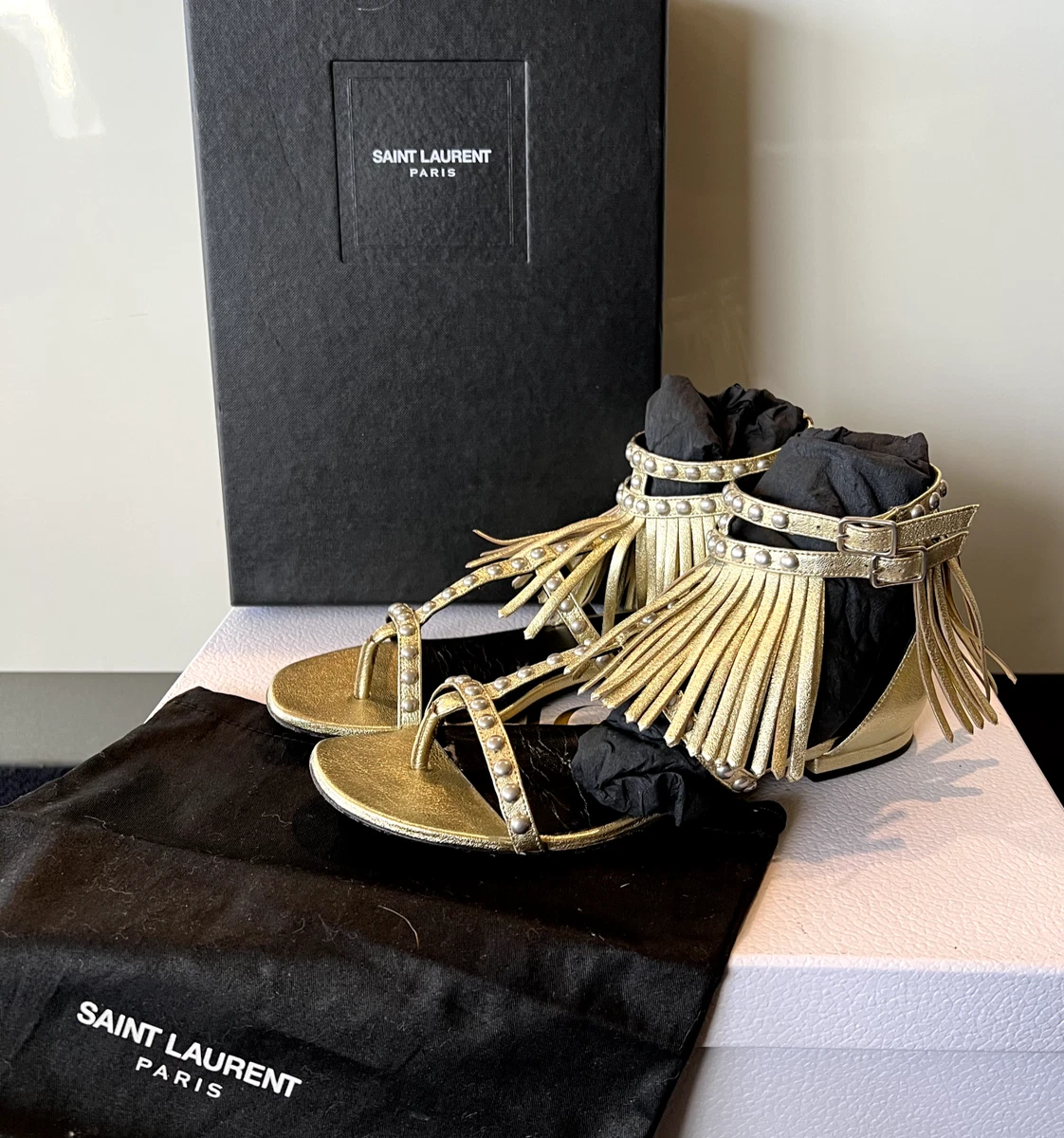 Saint Laurent Sandals Fringe for Women for sale | eBay