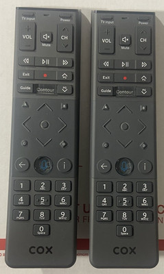 Lot of 2 Cox Cable Contour XR15-RF Remote Control Voice Activated -Tested- Clean