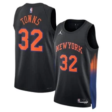 New York Knicks Karl-Anthony-Towns Jordan Brand Statement Edition Jersey Mens S