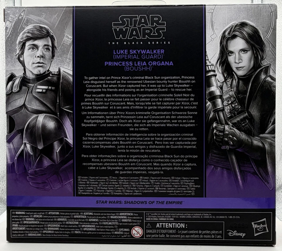 Star Wars La Serie Negra Luke Skywalker Guardia Imperial y Princesa Leia Boushh Foto 3 de 3