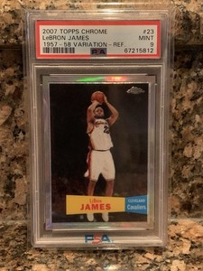 LeBron James 2007 Topps Chrome #23 1957-58 Variation - Refractor