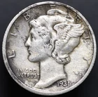 1935-D 10C Mercury Dime XF-AU DETAILS (harder to find in nice condition) (#8641)