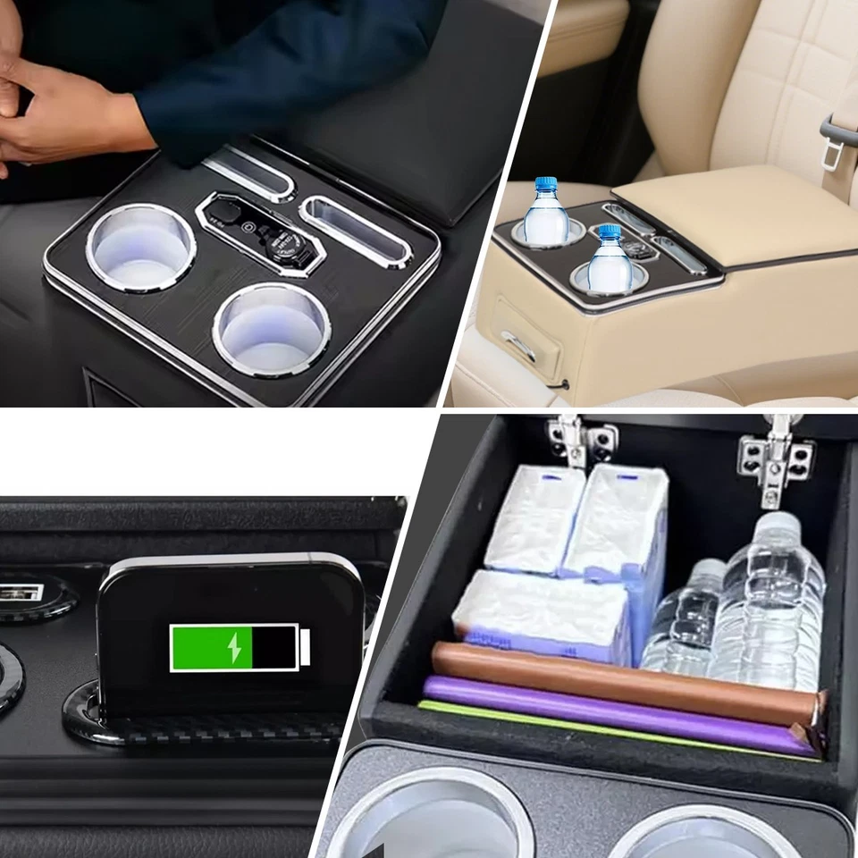 7-цветный обновленный органайзер для сиденья/скамьи грузовика с двойными подстаканниками/держателем для телефона - Изображение 2 из 4