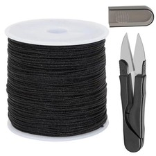 1mm Black Nylon Cord for Bracelets 100 Yards Black Nylon String Thread DIY Craft